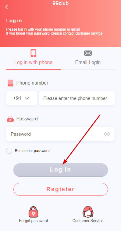 99club login